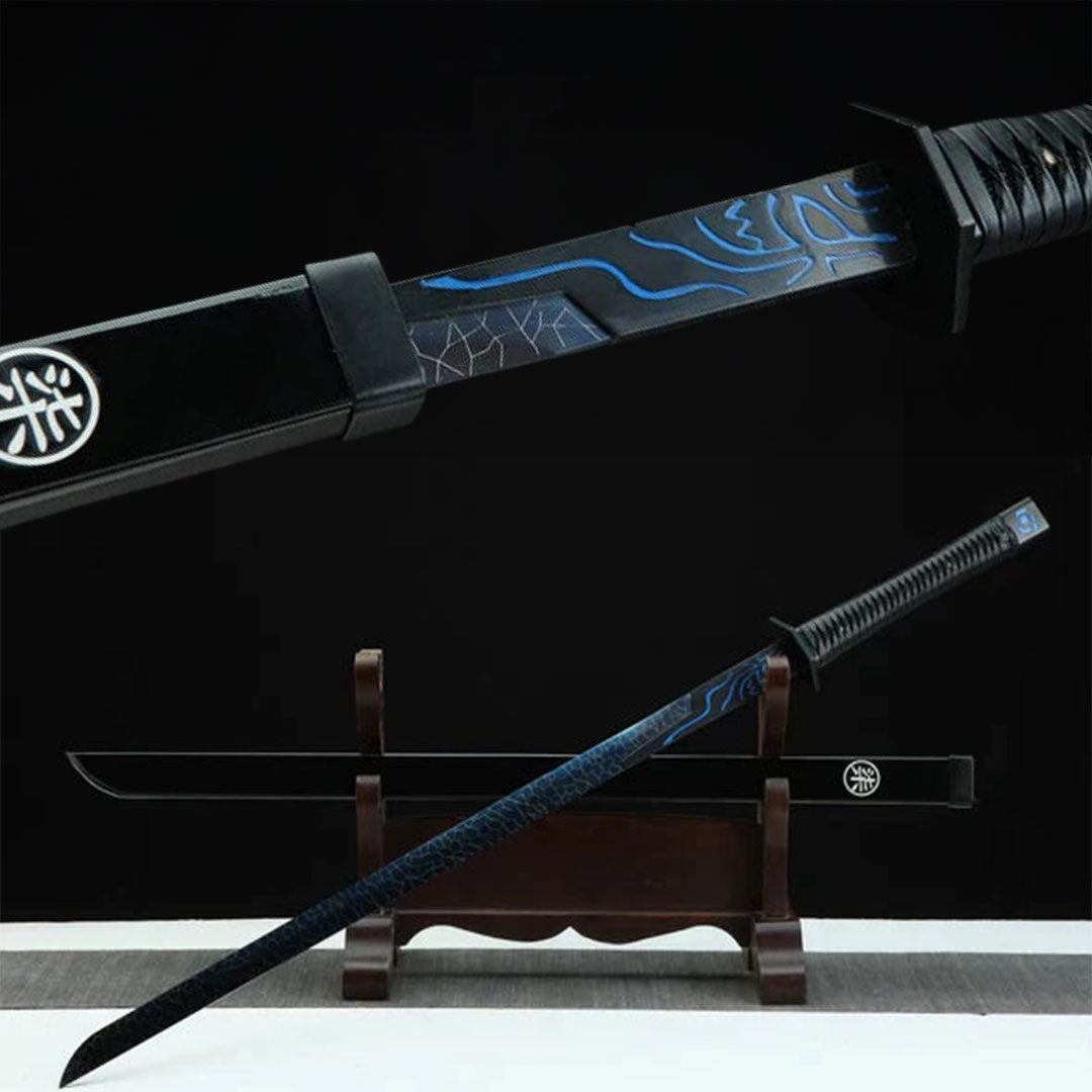 Scissor Seven Thousand Demon Dagger sword, black and blue blade