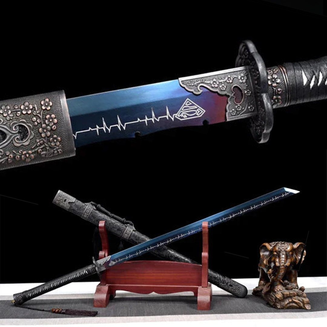 black and blue sword