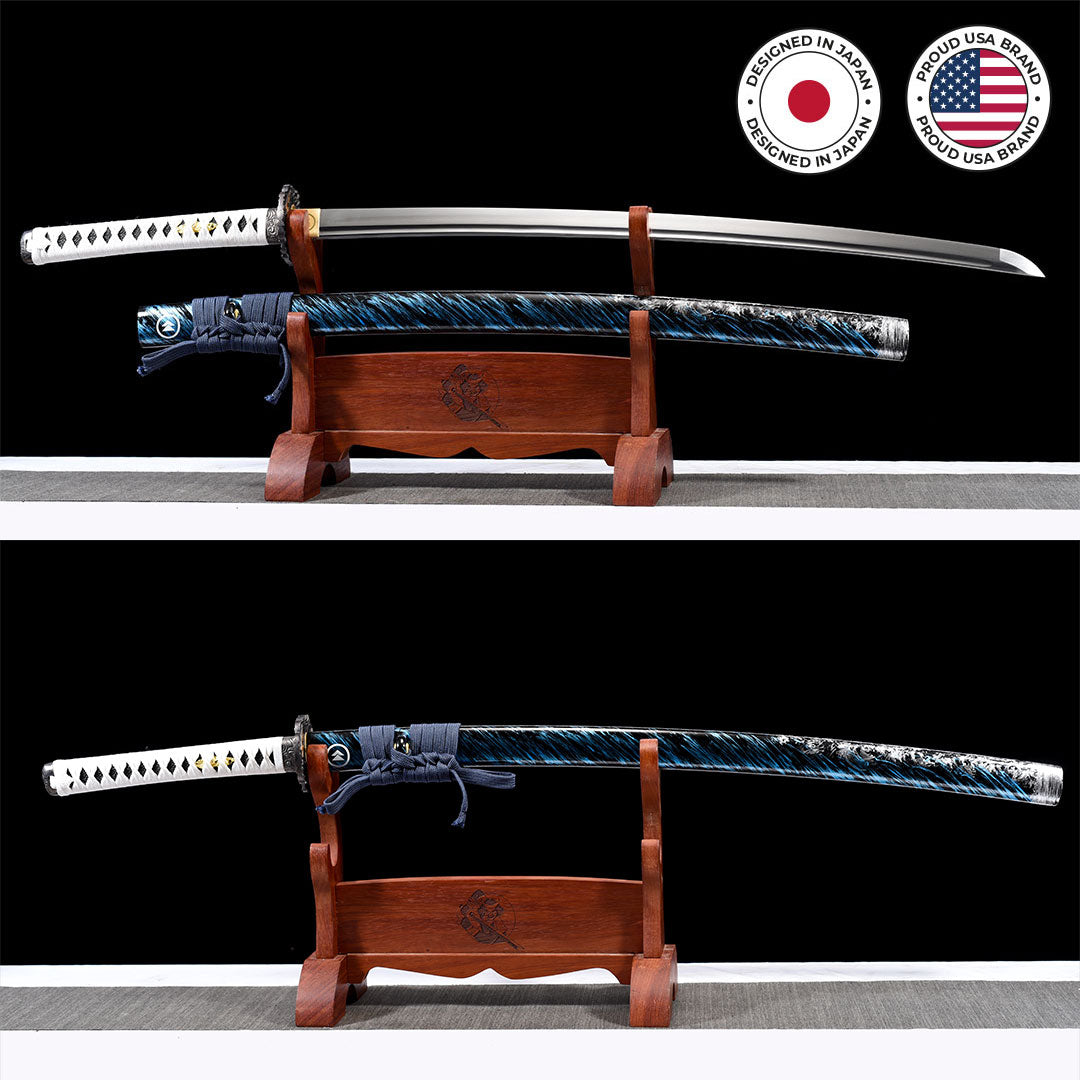 Ghost of Tsushima katana, Jin Sakai sword replica in 1060 steel, view 2
