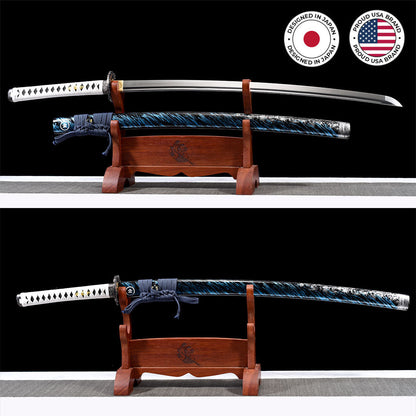 Ghost of Tsushima katana, Jin Sakai sword replica in 1060 steel, view 2