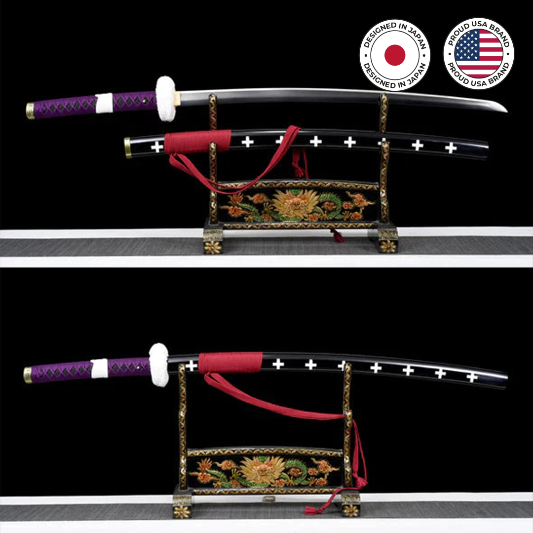 Trafalgar Law Kikoku sword replica, black blade, view 2