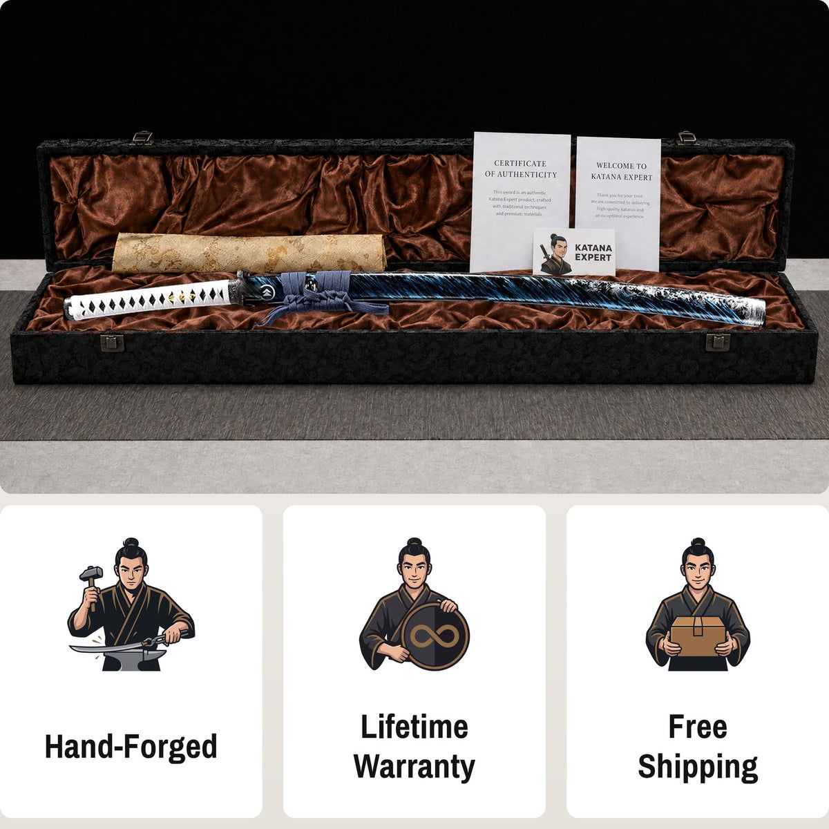 Ghost of Tsushima katana, Jin Sakai sword replica in 1060 steel, view 3