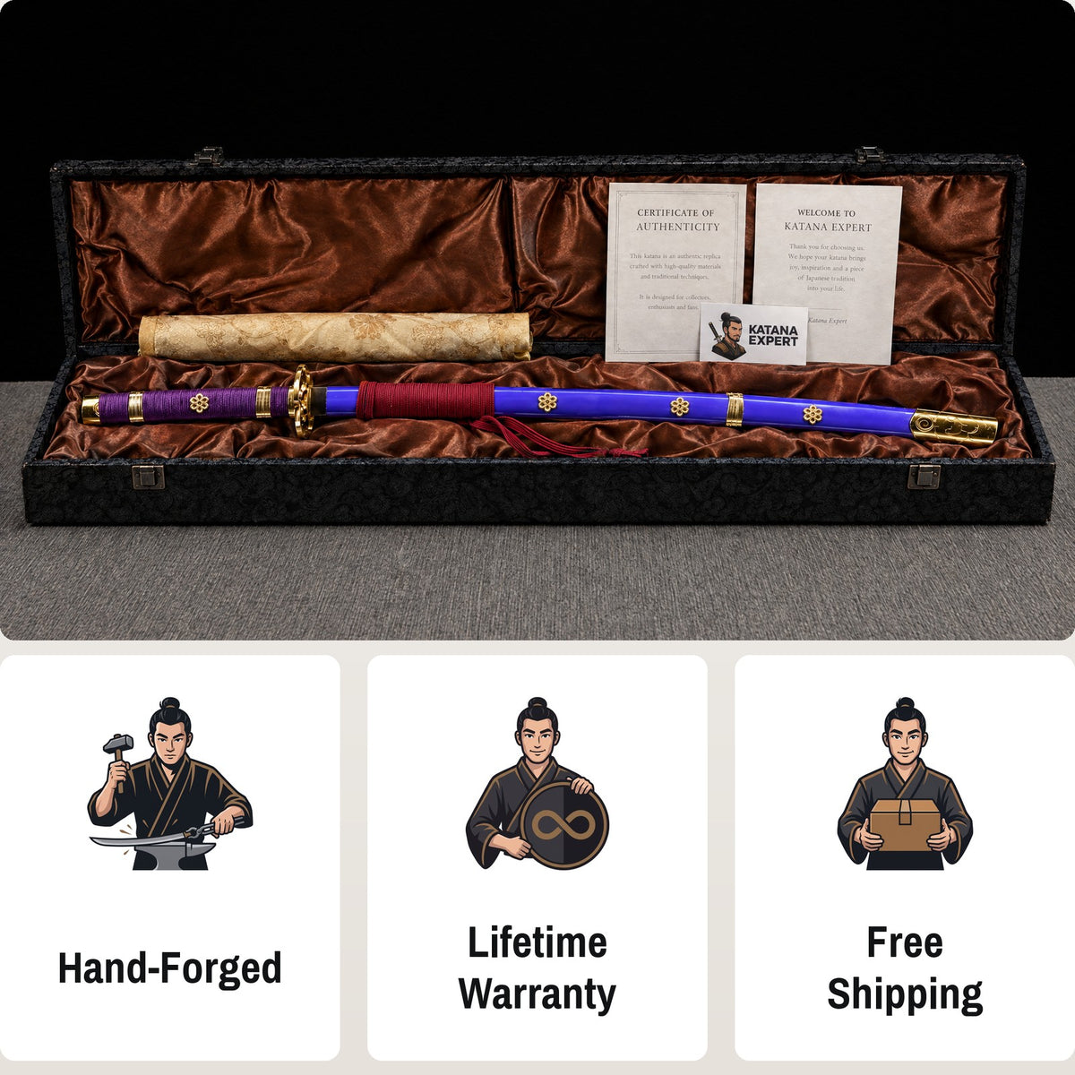 Zoro Enma sword replica from One Piece, 1060 carbon steel, view 3