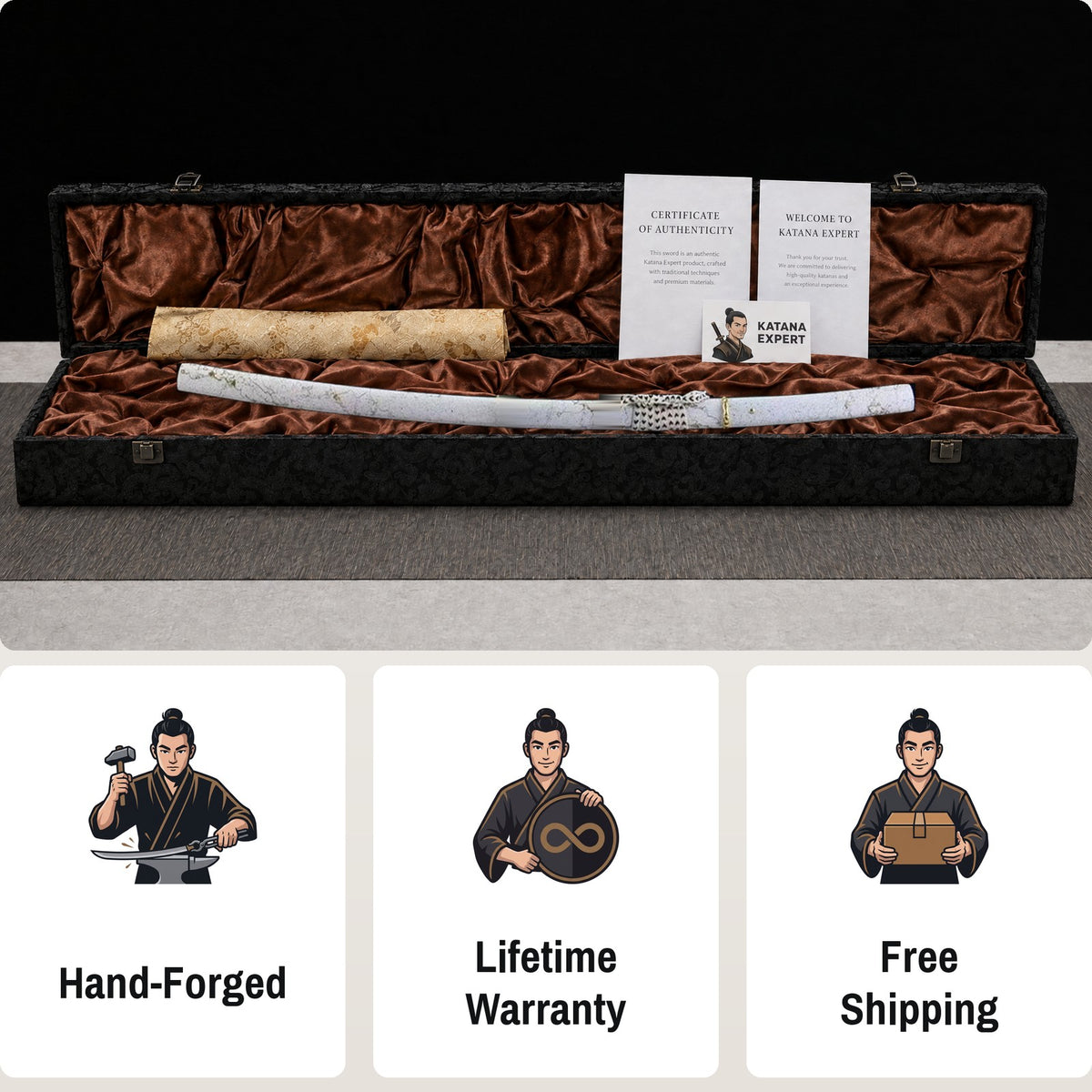 Ghost of Yotei Katana Gilded Night White - Limited Edition