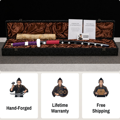 Trafalgar Law Kikoku sword replica, black blade, view 3