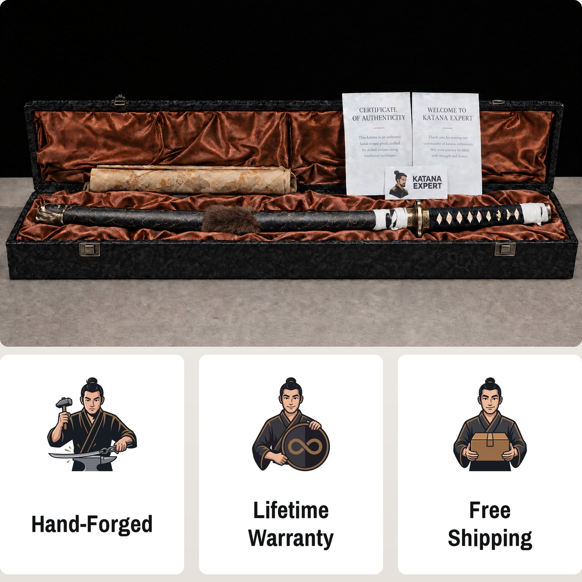 Ghost of Yotei Wolf Blade katana, limited edition T10 steel, view 3
