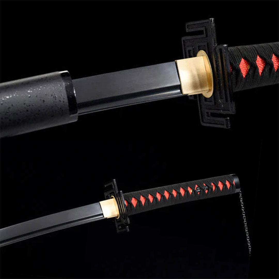 Ichigo Kurosaki sword replica from Bleach, black blade, view 4