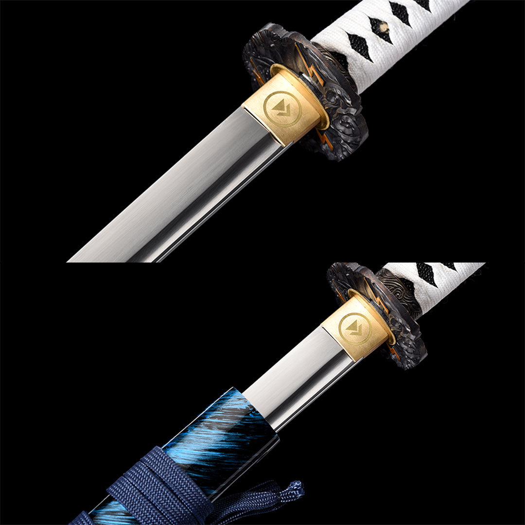 Ghost of Tsushima katana, Jin Sakai sword replica in 1060 steel, view 4