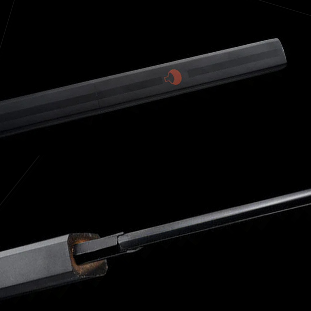 Sasuke Kusanagi sword replica, black 1060 carbon steel blade, view 7