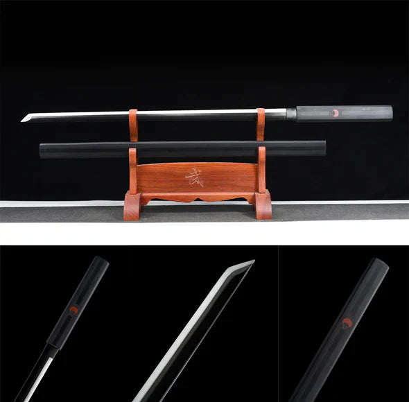 Sasuke Kusanagi sword replica, black 1060 carbon steel blade, view 10