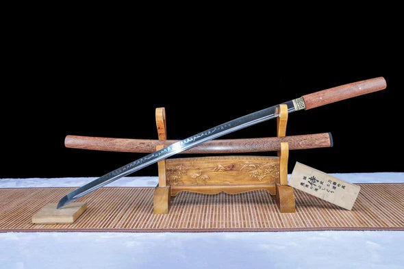 Rozuuddo katana, wakizashi and tanto set, T10 steel with hamon, view 5