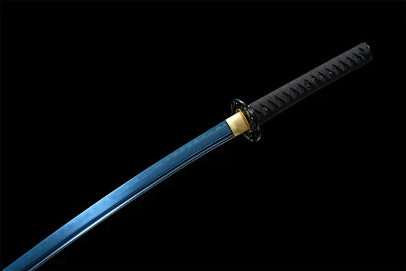 Sabre-Tueur-Bleu-ACIER-T10-HAMON-VERITABLE