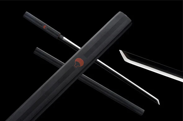 Sasuke Kusanagi sword replica, black 1060 carbon steel blade, view 11