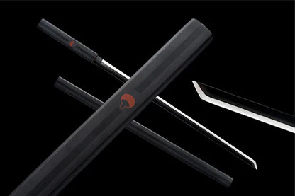 Sasuke Kusanagi sword replica, black 1060 carbon steel blade, view 11