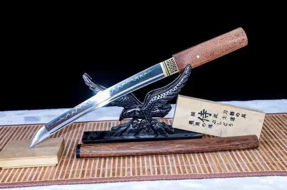 Rozuuddo katana, wakizashi and tanto set, T10 steel with hamon, view 7