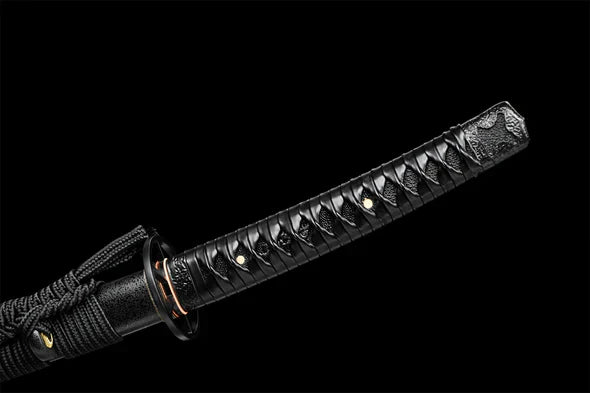 Tsuka-Rurouni-Kenshin-Noir-Acier-T10-Hamon-Veritable