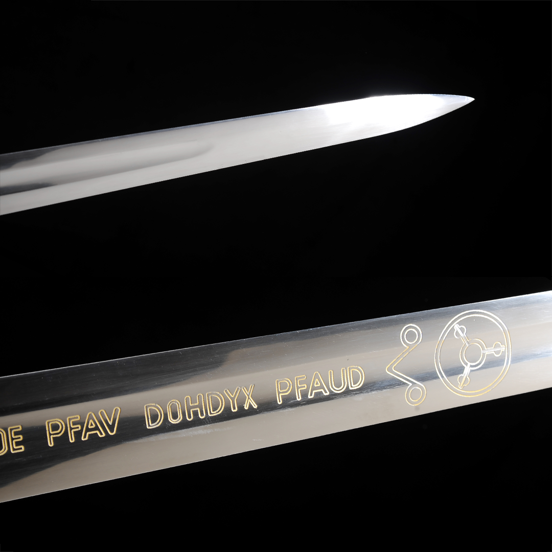 Geralt-Engraved-Beast-Sword-Gold-Lettering
