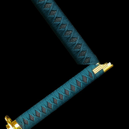 Nagakiba Katana - dark green handle wrap