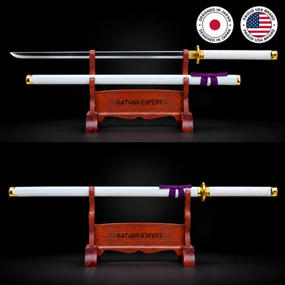 Naruto Boruto Sasuke Sword HT-9375 — sword display stand view