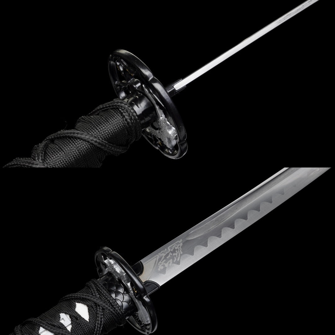 Falcon Claw Katana blade and guard detail