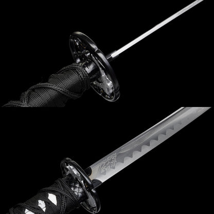 Falcon Claw Katana blade and guard detail