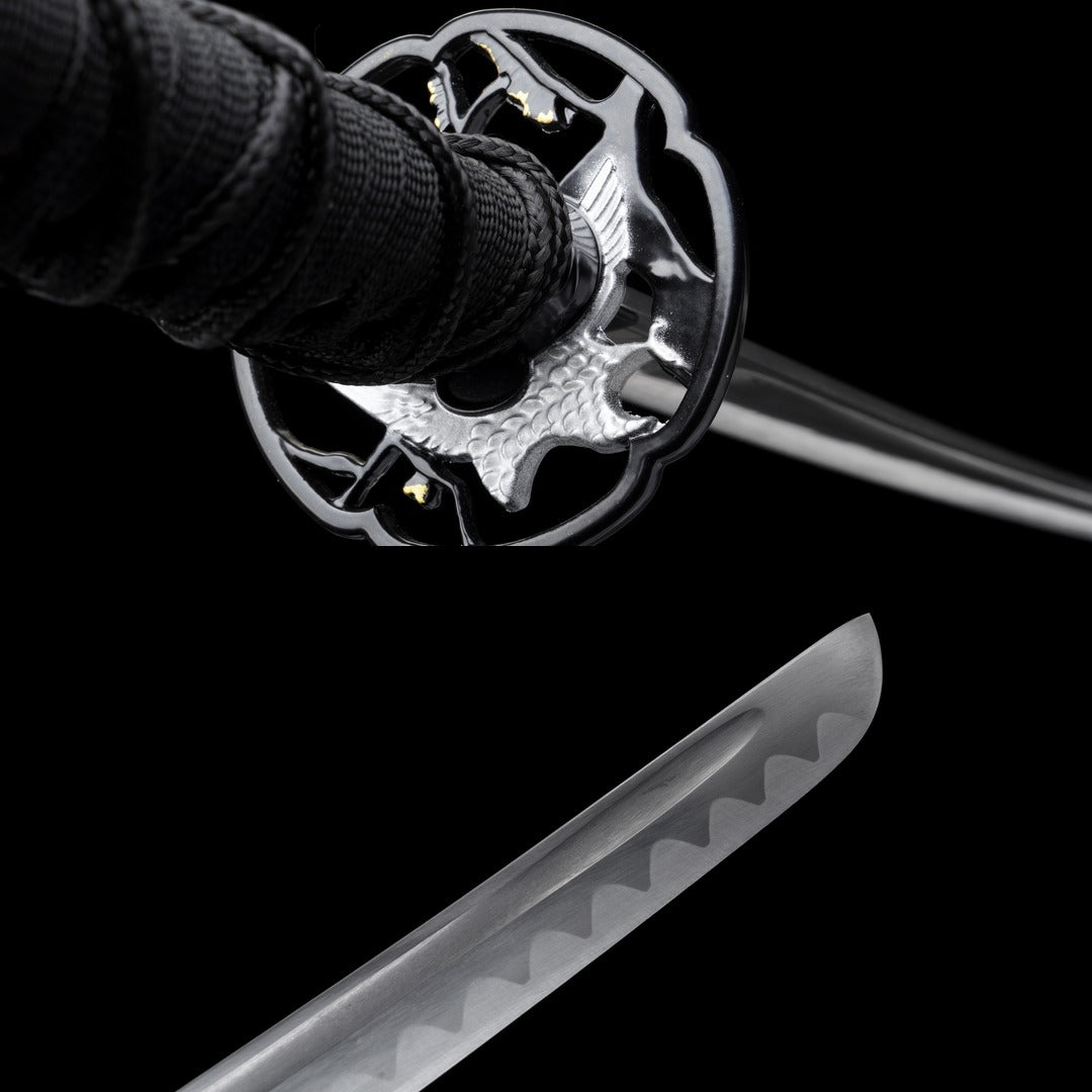 Falcon Claw Katana silver falcon guard detail