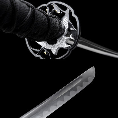 Falcon Claw Katana silver falcon guard detail
