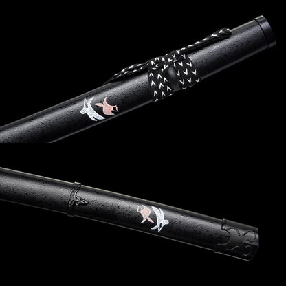 Falcon Claw Katana scabbard with white birds