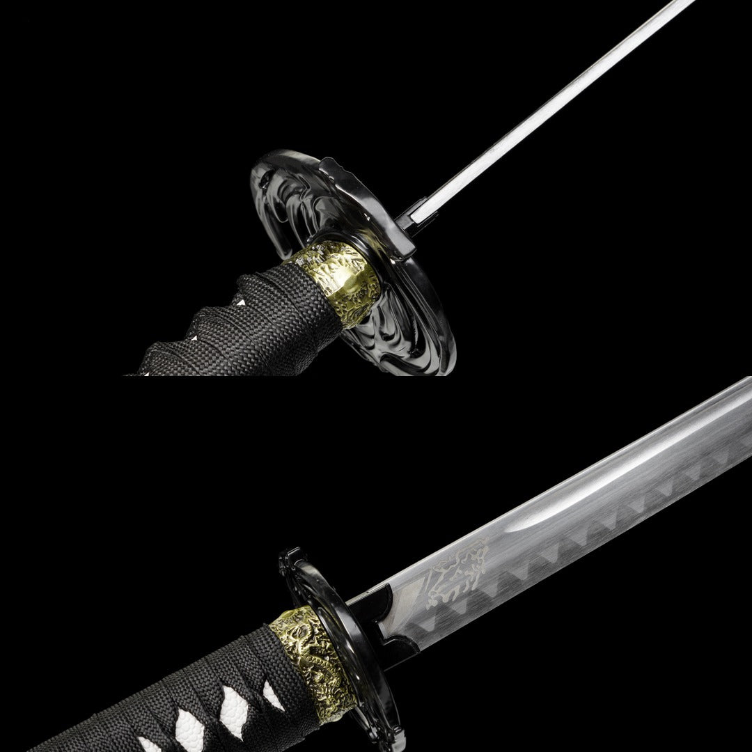 Lone Wolf Katana blade and guard detail