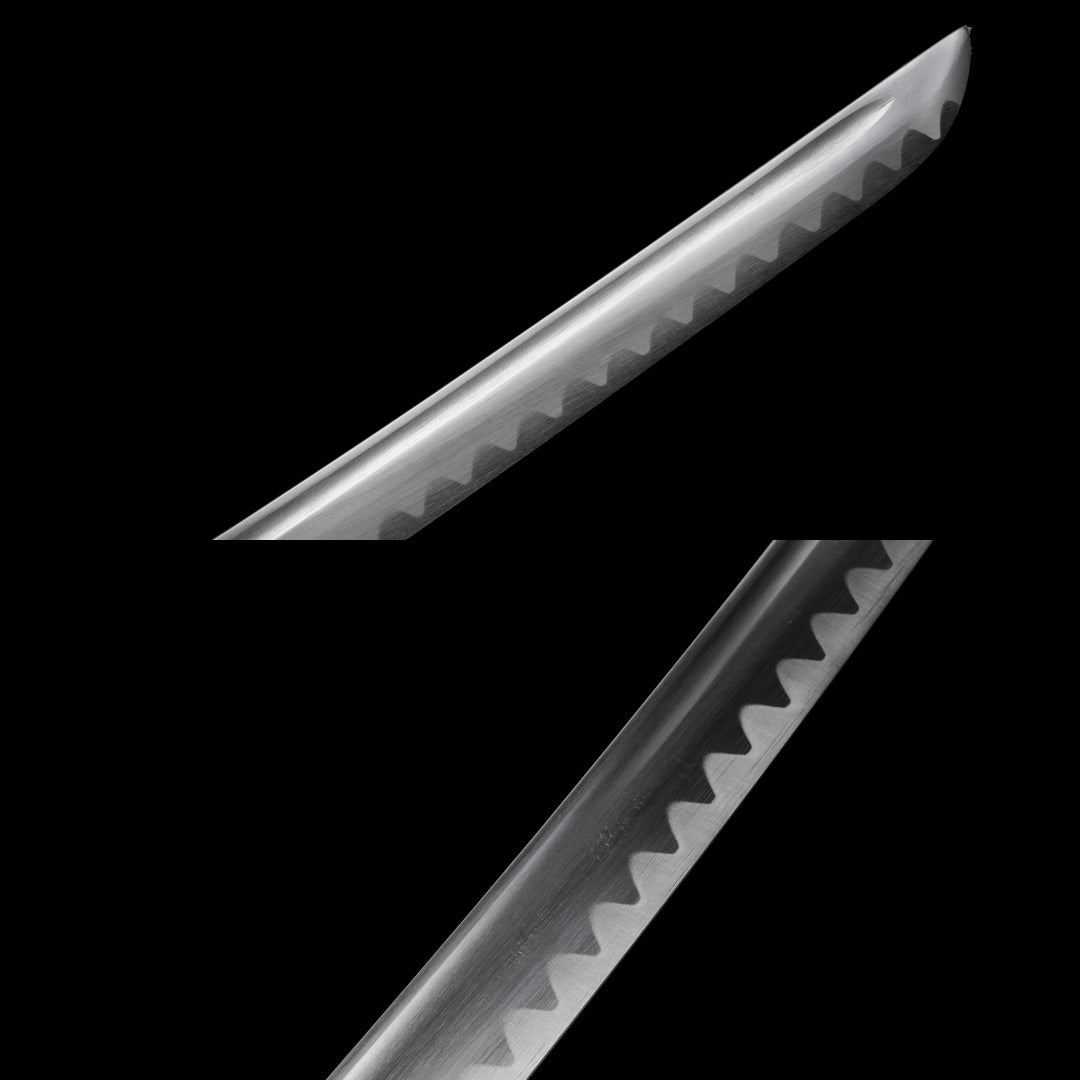 Lone Wolf Katana blade tip and hamon