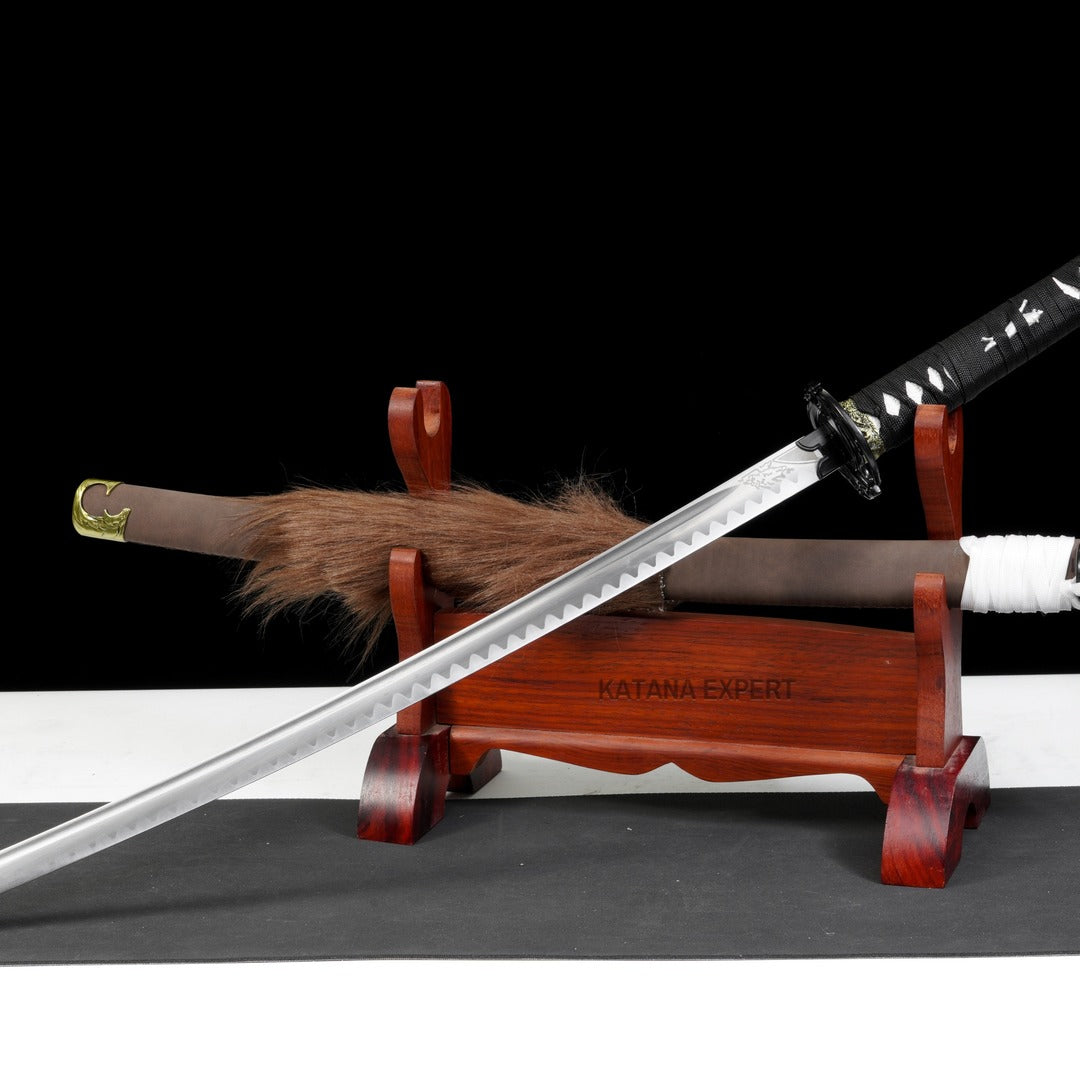 Lone Wolf Katana on its stand