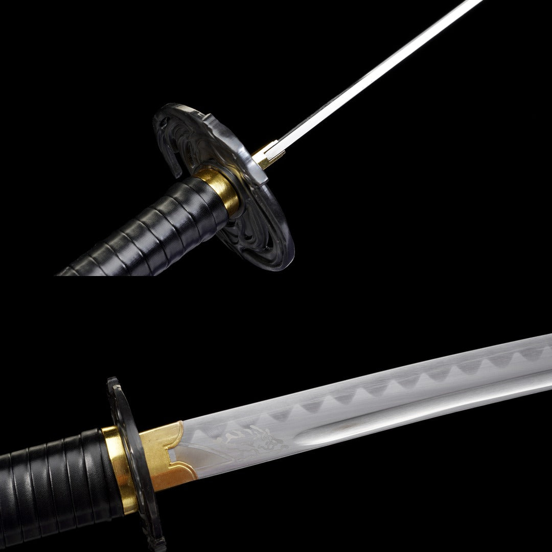 Raging Wave Katana blade and guard detail