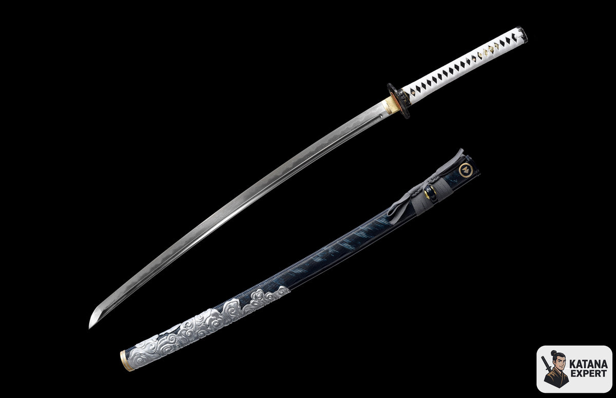 Ghost of Tsushima limited edition katana, T10 steel with hamon, view 3