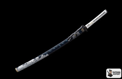 Ghost of Tsushima limited edition katana, T10 steel with hamon, view 5