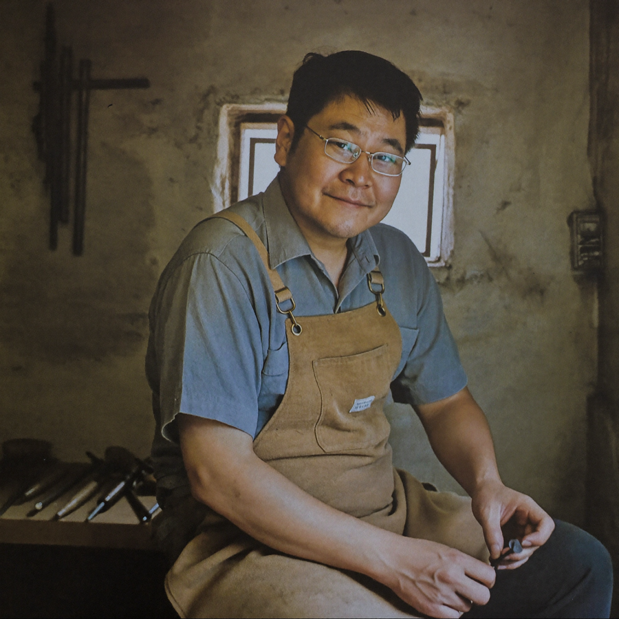 AI generated fictional blacksmith portrait 2 for draft design